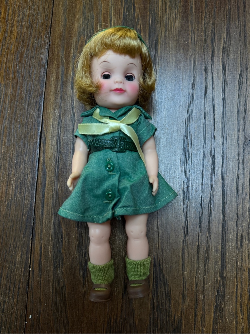 Effanbee 1965 8” Girl Scout Doll Strawberry Blonde Hair Great Condition